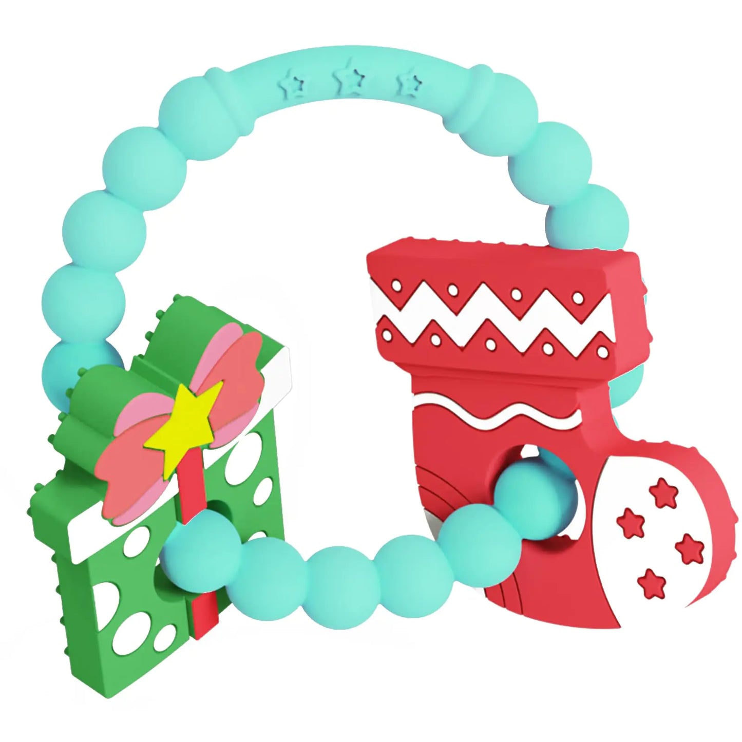 Christmas Ice Blue Teething Ring